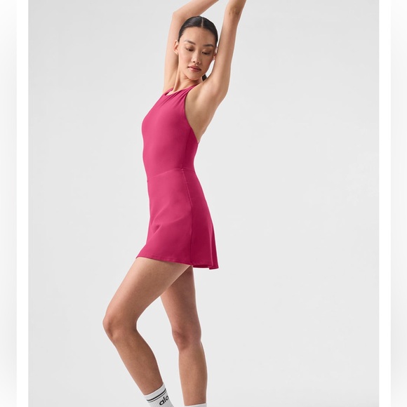 Alo Backspin Dress in Pink Summer Crush - Picture 3 of 13